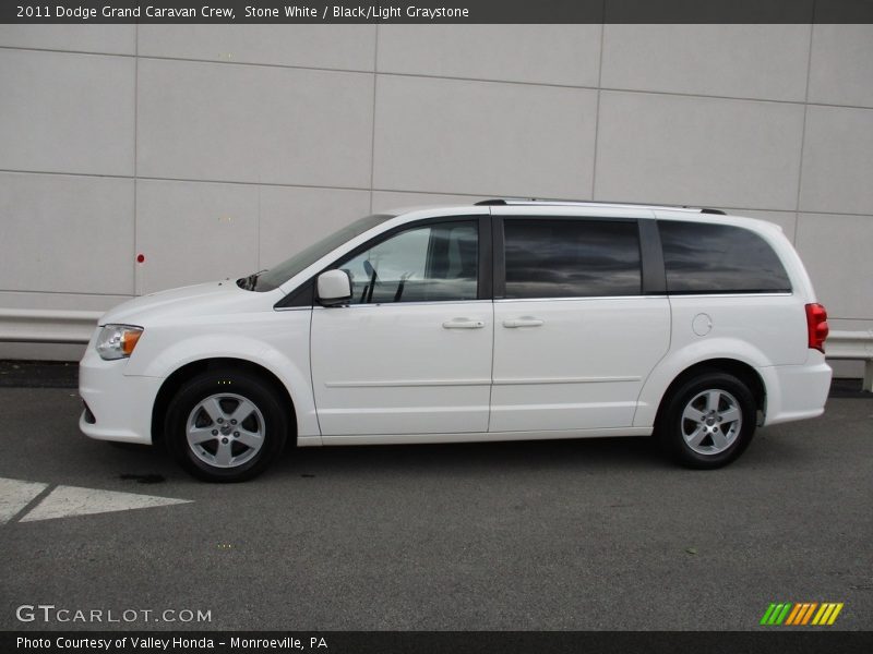 Stone White / Black/Light Graystone 2011 Dodge Grand Caravan Crew