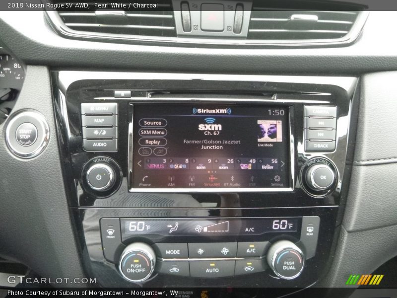 Pearl White / Charcoal 2018 Nissan Rogue SV AWD