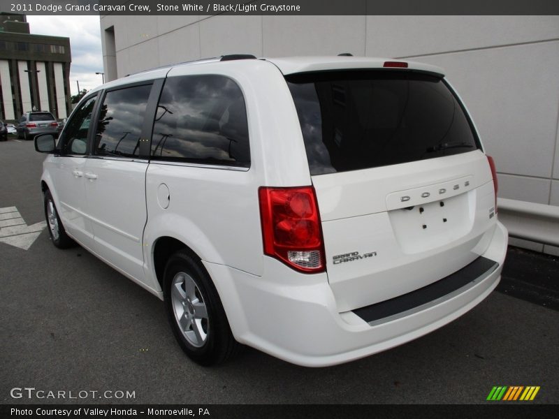 Stone White / Black/Light Graystone 2011 Dodge Grand Caravan Crew