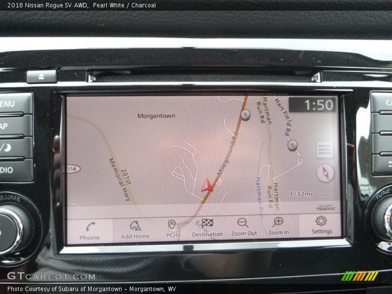 Pearl White / Charcoal 2018 Nissan Rogue SV AWD