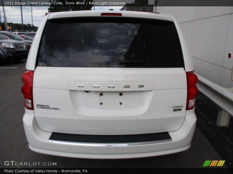 Stone White / Black/Light Graystone 2011 Dodge Grand Caravan Crew