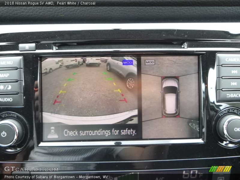 Pearl White / Charcoal 2018 Nissan Rogue SV AWD