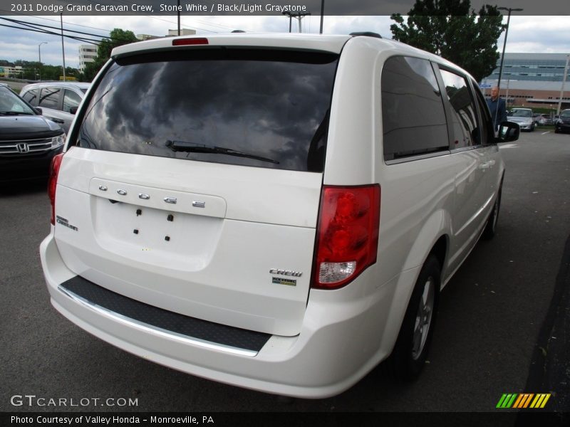 Stone White / Black/Light Graystone 2011 Dodge Grand Caravan Crew