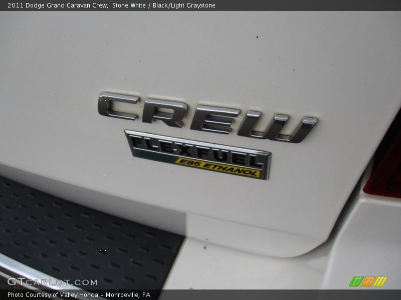 Stone White / Black/Light Graystone 2011 Dodge Grand Caravan Crew