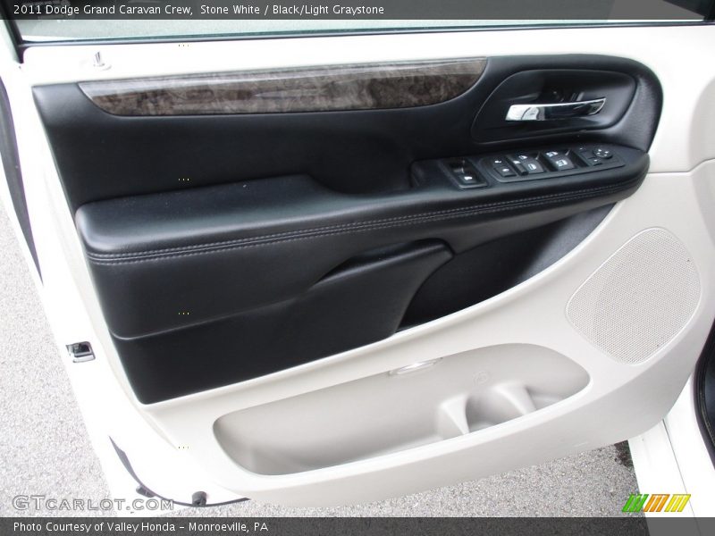 Stone White / Black/Light Graystone 2011 Dodge Grand Caravan Crew