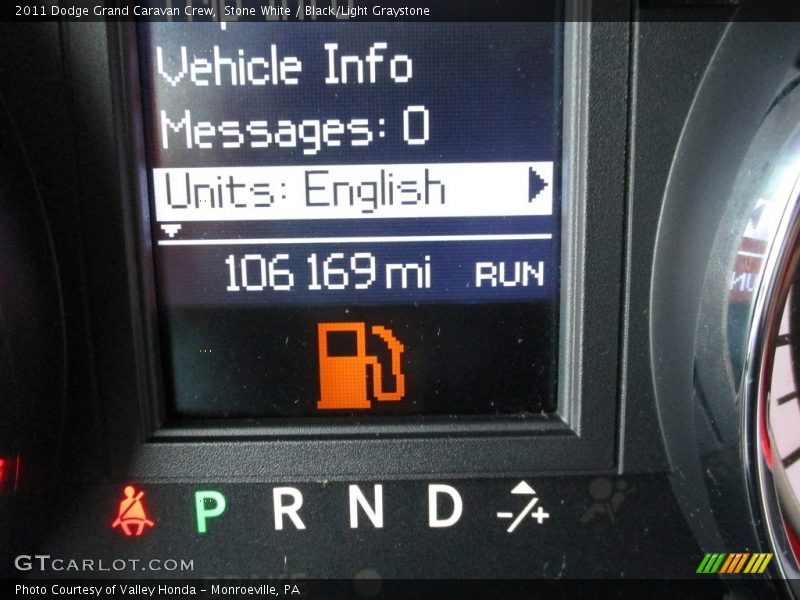Stone White / Black/Light Graystone 2011 Dodge Grand Caravan Crew