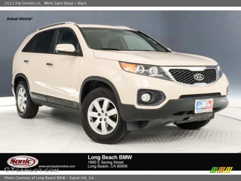 White Sand Beige / Black 2011 Kia Sorento LX