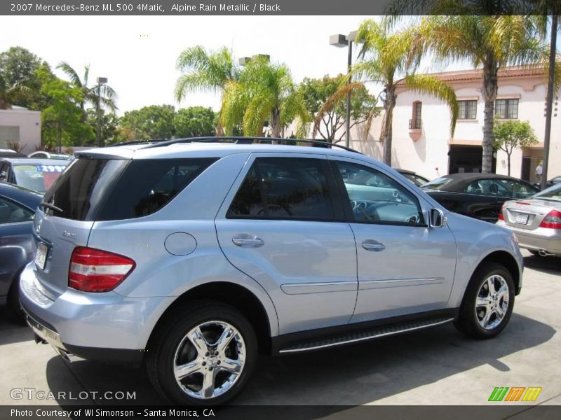 Alpine Rain Metallic / Black 2007 Mercedes-Benz ML 500 4Matic