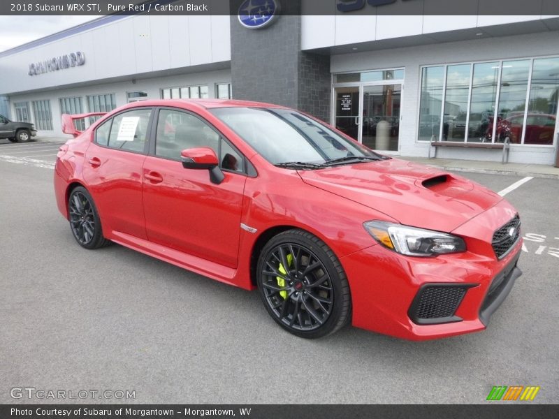 Pure Red / Carbon Black 2018 Subaru WRX STI