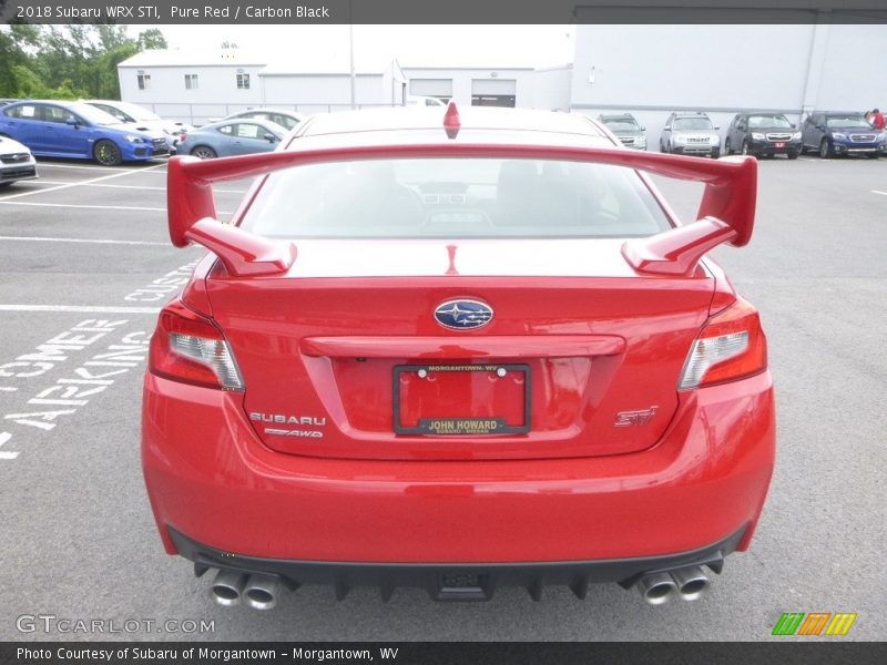 Pure Red / Carbon Black 2018 Subaru WRX STI