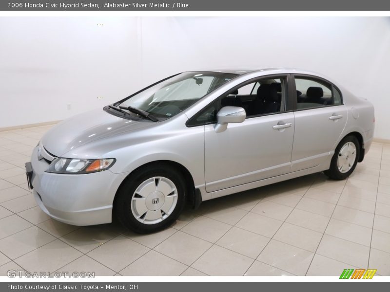 Alabaster Silver Metallic / Blue 2006 Honda Civic Hybrid Sedan