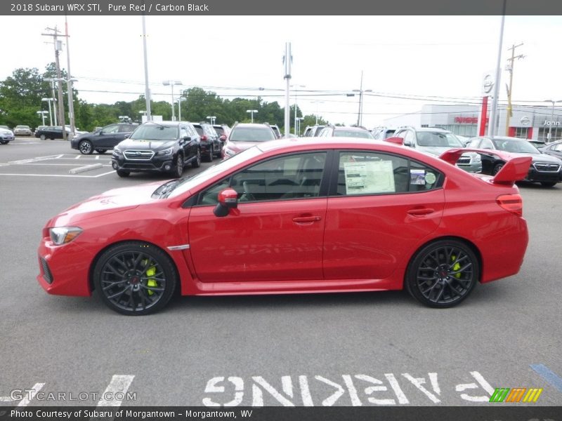 Pure Red / Carbon Black 2018 Subaru WRX STI