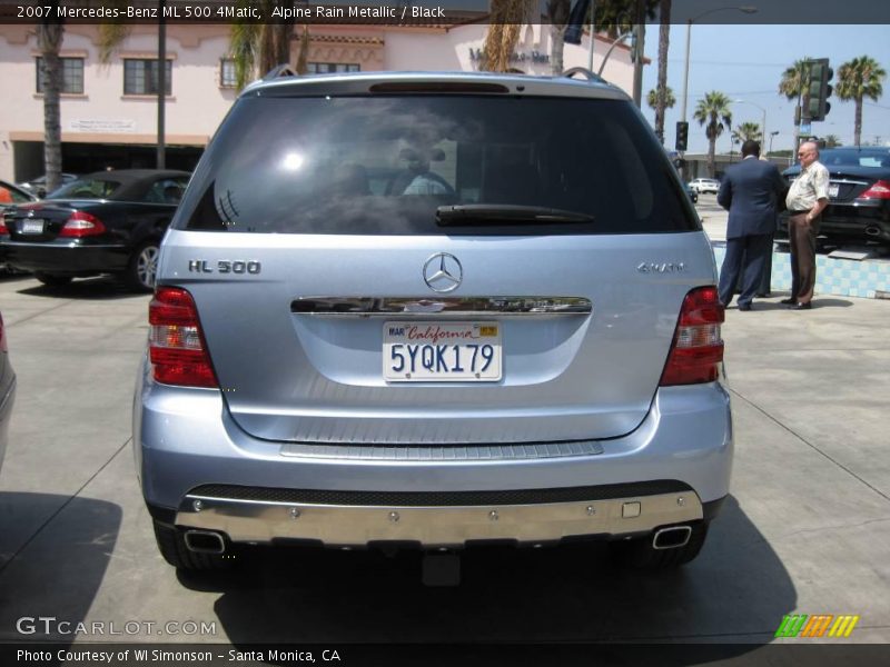 Alpine Rain Metallic / Black 2007 Mercedes-Benz ML 500 4Matic