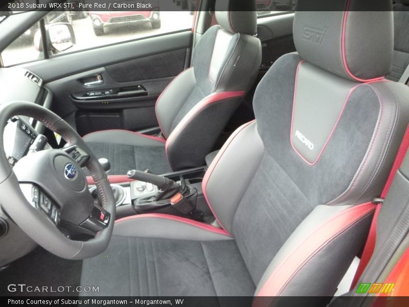 Front Seat of 2018 WRX STI