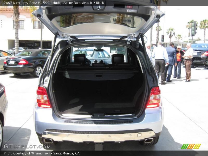 Alpine Rain Metallic / Black 2007 Mercedes-Benz ML 500 4Matic