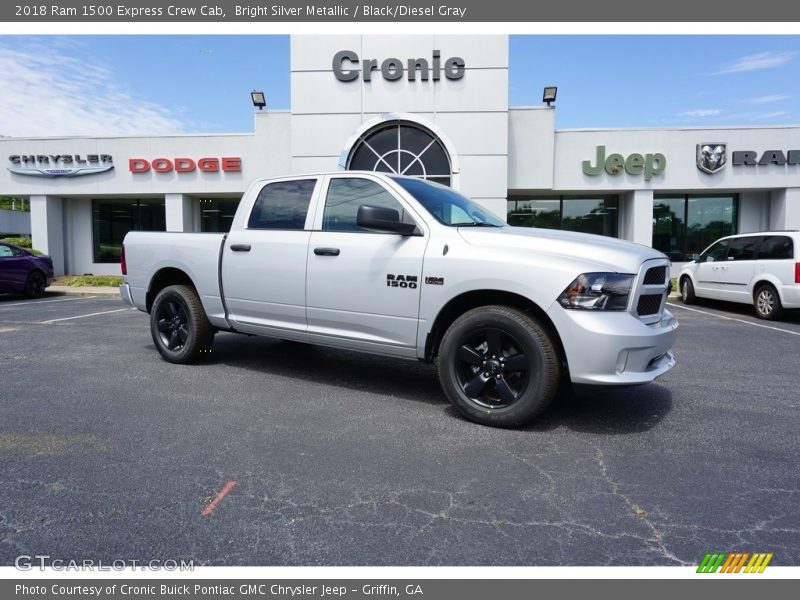 Bright Silver Metallic / Black/Diesel Gray 2018 Ram 1500 Express Crew Cab