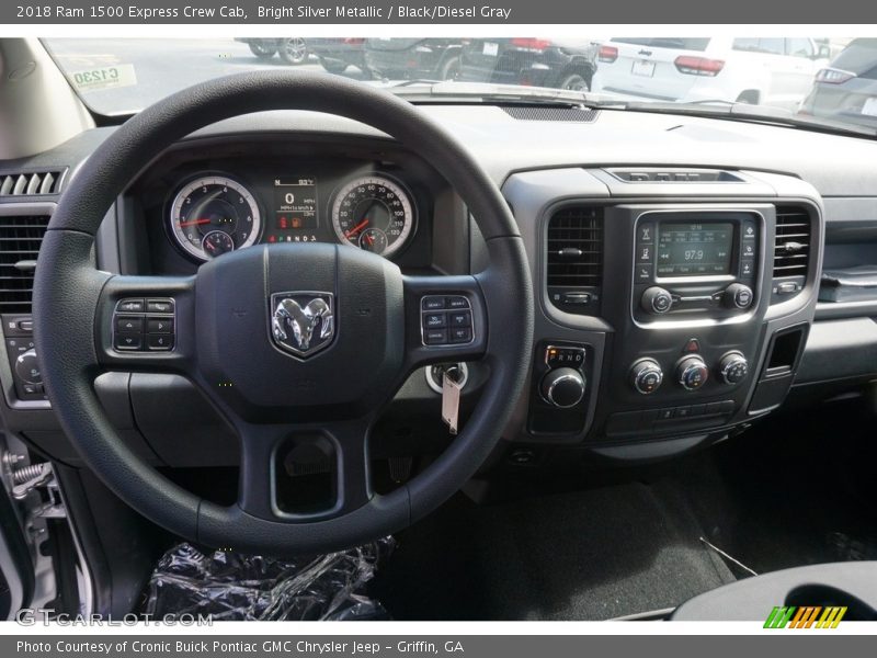 Bright Silver Metallic / Black/Diesel Gray 2018 Ram 1500 Express Crew Cab