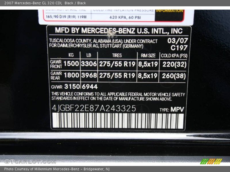 Black / Black 2007 Mercedes-Benz GL 320 CDI