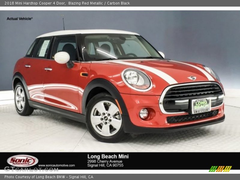 Blazing Red Metallic / Carbon Black 2018 Mini Hardtop Cooper 4 Door