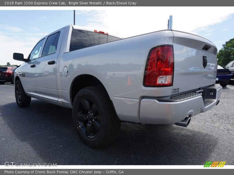 Bright Silver Metallic / Black/Diesel Gray 2018 Ram 1500 Express Crew Cab