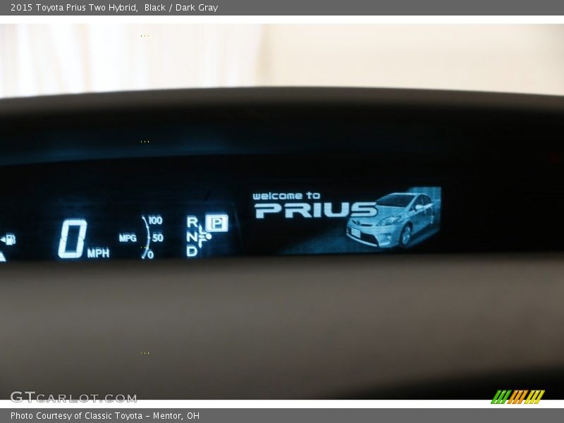 Black / Dark Gray 2015 Toyota Prius Two Hybrid