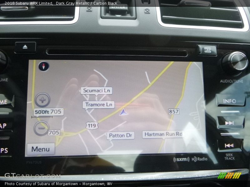 Navigation of 2018 WRX Limited