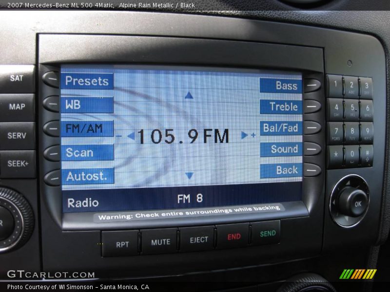 Alpine Rain Metallic / Black 2007 Mercedes-Benz ML 500 4Matic