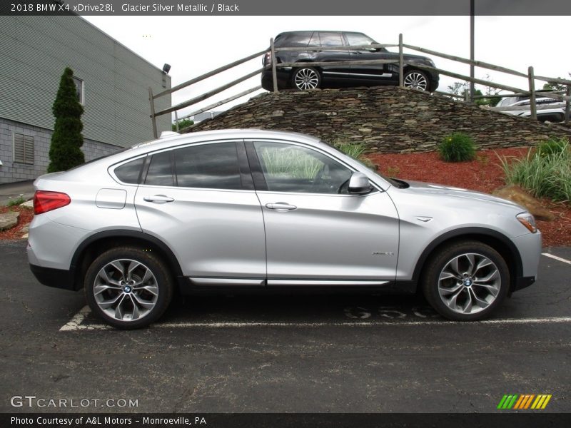 Glacier Silver Metallic / Black 2018 BMW X4 xDrive28i