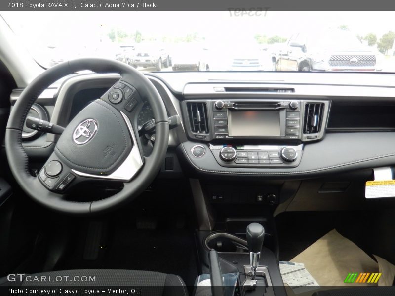 Galactic Aqua Mica / Black 2018 Toyota RAV4 XLE
