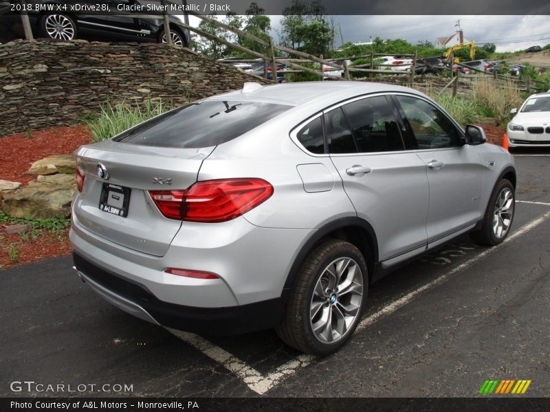 Glacier Silver Metallic / Black 2018 BMW X4 xDrive28i