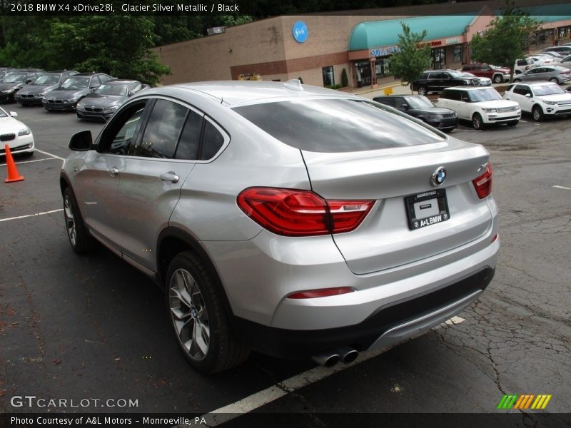 Glacier Silver Metallic / Black 2018 BMW X4 xDrive28i