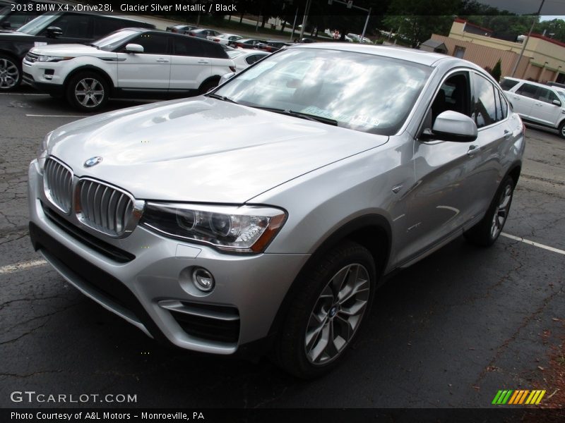 Glacier Silver Metallic / Black 2018 BMW X4 xDrive28i