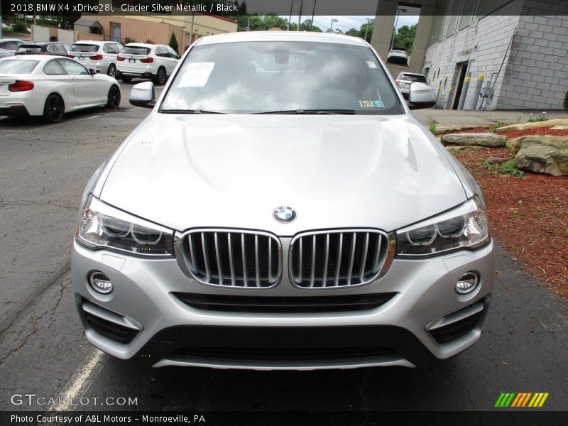 Glacier Silver Metallic / Black 2018 BMW X4 xDrive28i