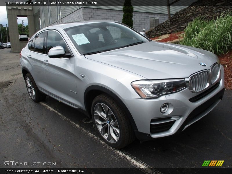 Glacier Silver Metallic / Black 2018 BMW X4 xDrive28i
