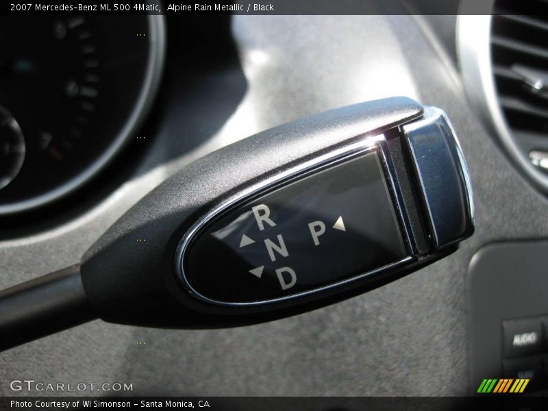 Alpine Rain Metallic / Black 2007 Mercedes-Benz ML 500 4Matic