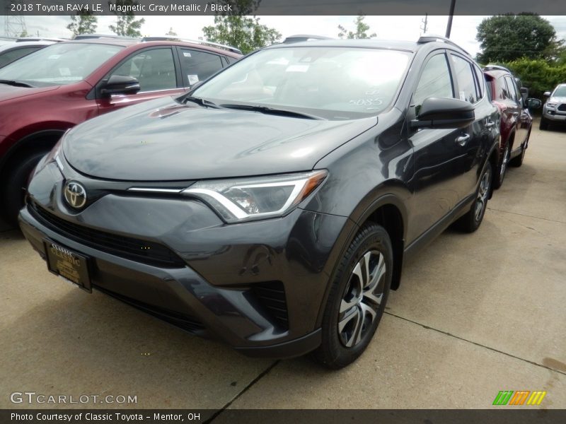 Magnetic Gray Metallic / Black 2018 Toyota RAV4 LE