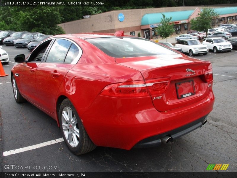 Caldera Red / Ebony 2018 Jaguar XE 25t Premium AWD
