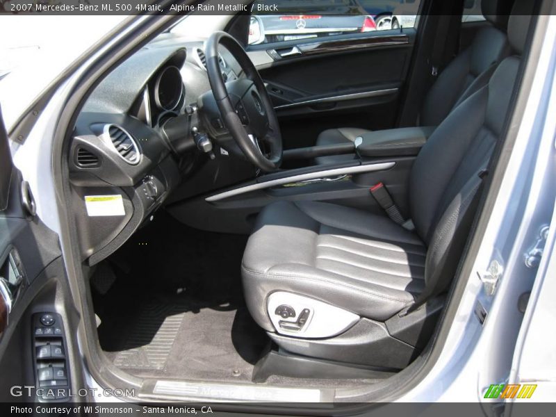 Alpine Rain Metallic / Black 2007 Mercedes-Benz ML 500 4Matic
