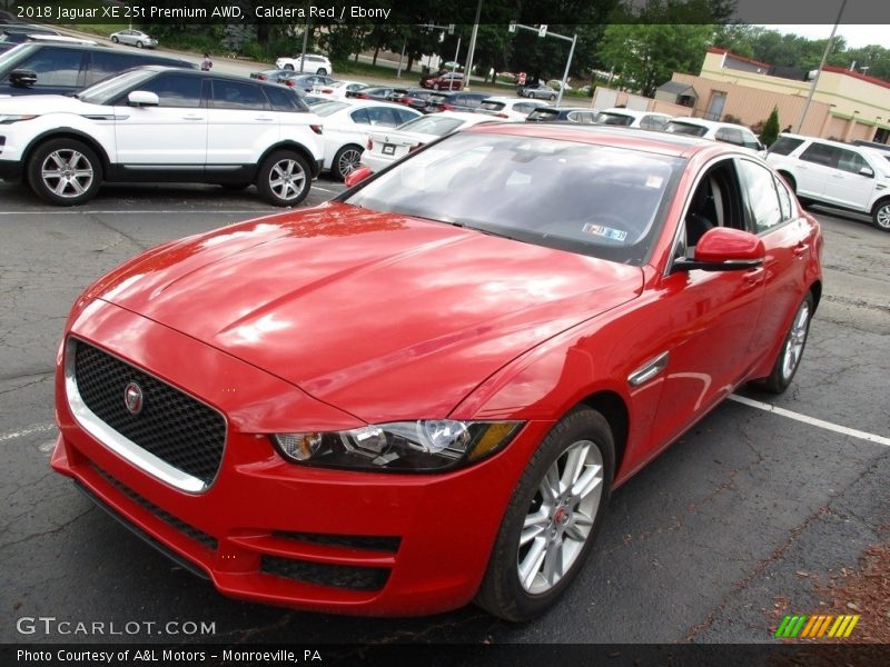 Caldera Red / Ebony 2018 Jaguar XE 25t Premium AWD