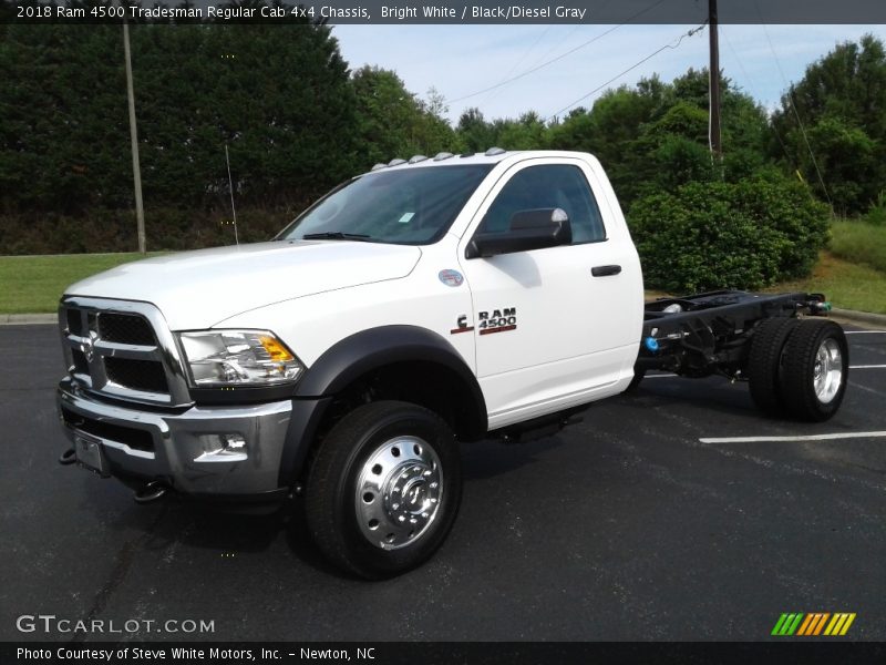 Bright White / Black/Diesel Gray 2018 Ram 4500 Tradesman Regular Cab 4x4 Chassis