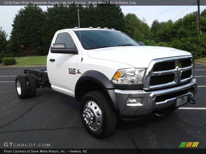 Bright White / Black/Diesel Gray 2018 Ram 4500 Tradesman Regular Cab 4x4 Chassis