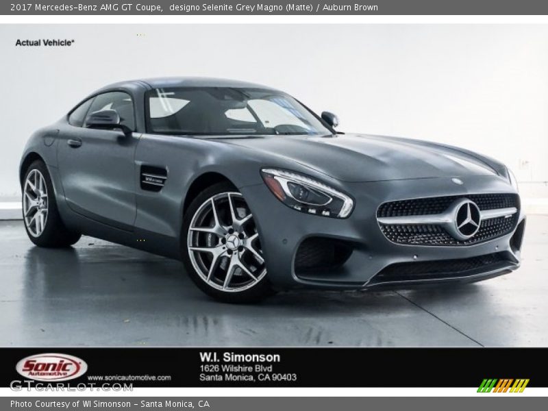 designo Selenite Grey Magno (Matte) / Auburn Brown 2017 Mercedes-Benz AMG GT Coupe