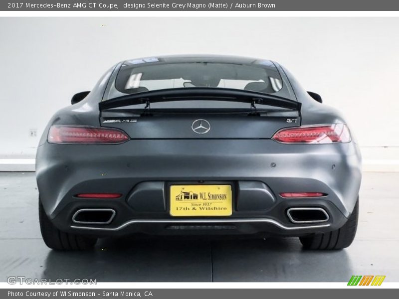 designo Selenite Grey Magno (Matte) / Auburn Brown 2017 Mercedes-Benz AMG GT Coupe