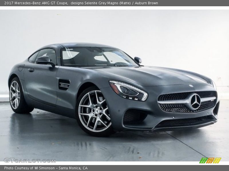 designo Selenite Grey Magno (Matte) / Auburn Brown 2017 Mercedes-Benz AMG GT Coupe