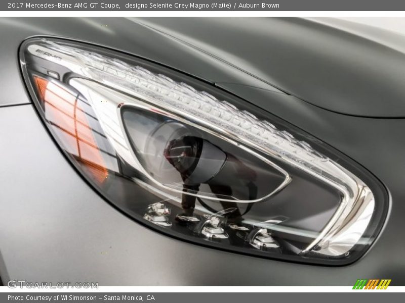 designo Selenite Grey Magno (Matte) / Auburn Brown 2017 Mercedes-Benz AMG GT Coupe