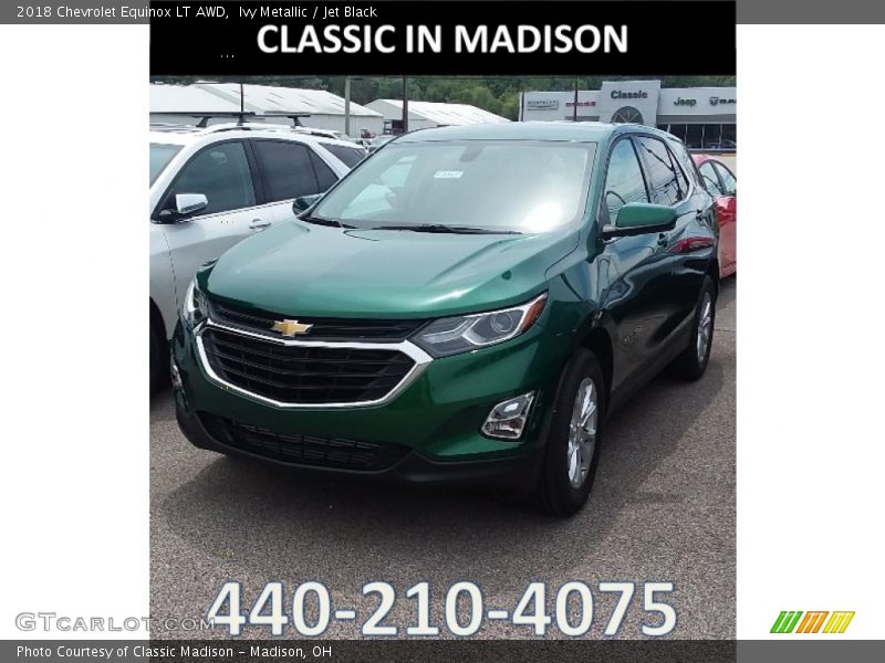 Ivy Metallic / Jet Black 2018 Chevrolet Equinox LT AWD