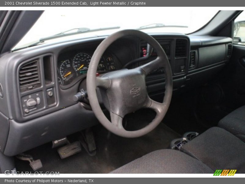 Light Pewter Metallic / Graphite 2001 Chevrolet Silverado 1500 Extended Cab