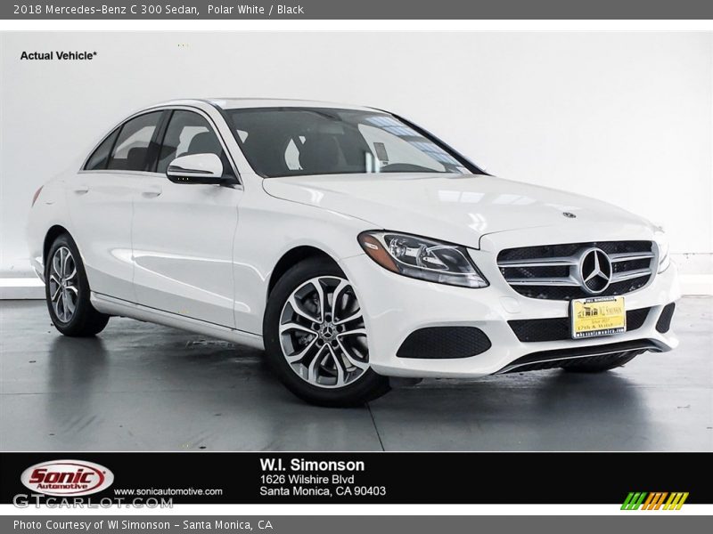 Polar White / Black 2018 Mercedes-Benz C 300 Sedan