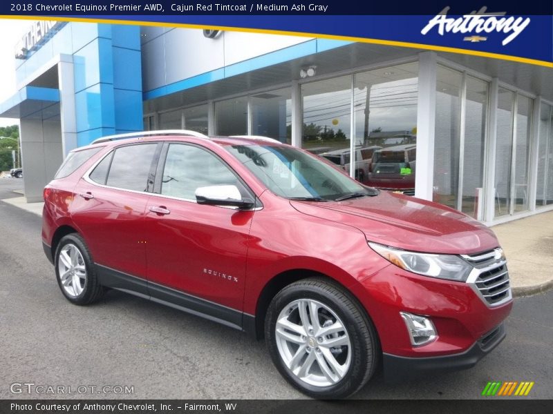 Cajun Red Tintcoat / Medium Ash Gray 2018 Chevrolet Equinox Premier AWD