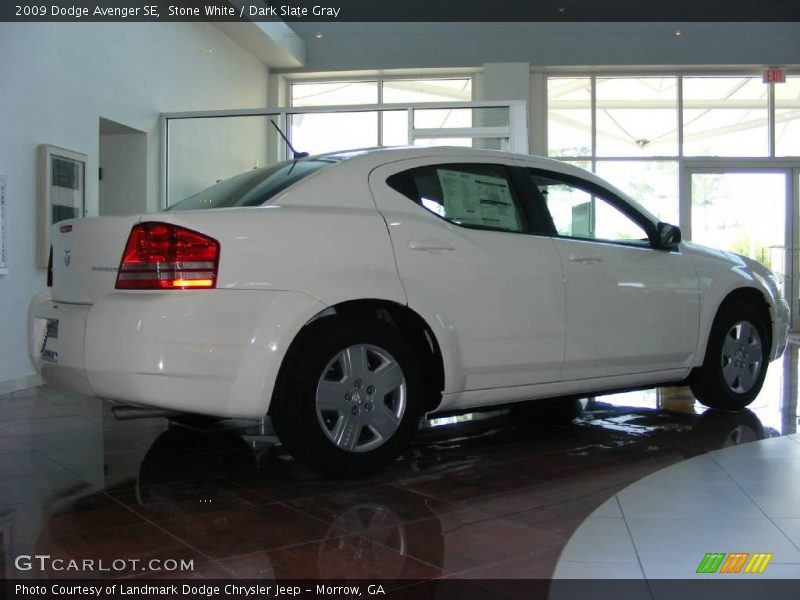 Stone White / Dark Slate Gray 2009 Dodge Avenger SE